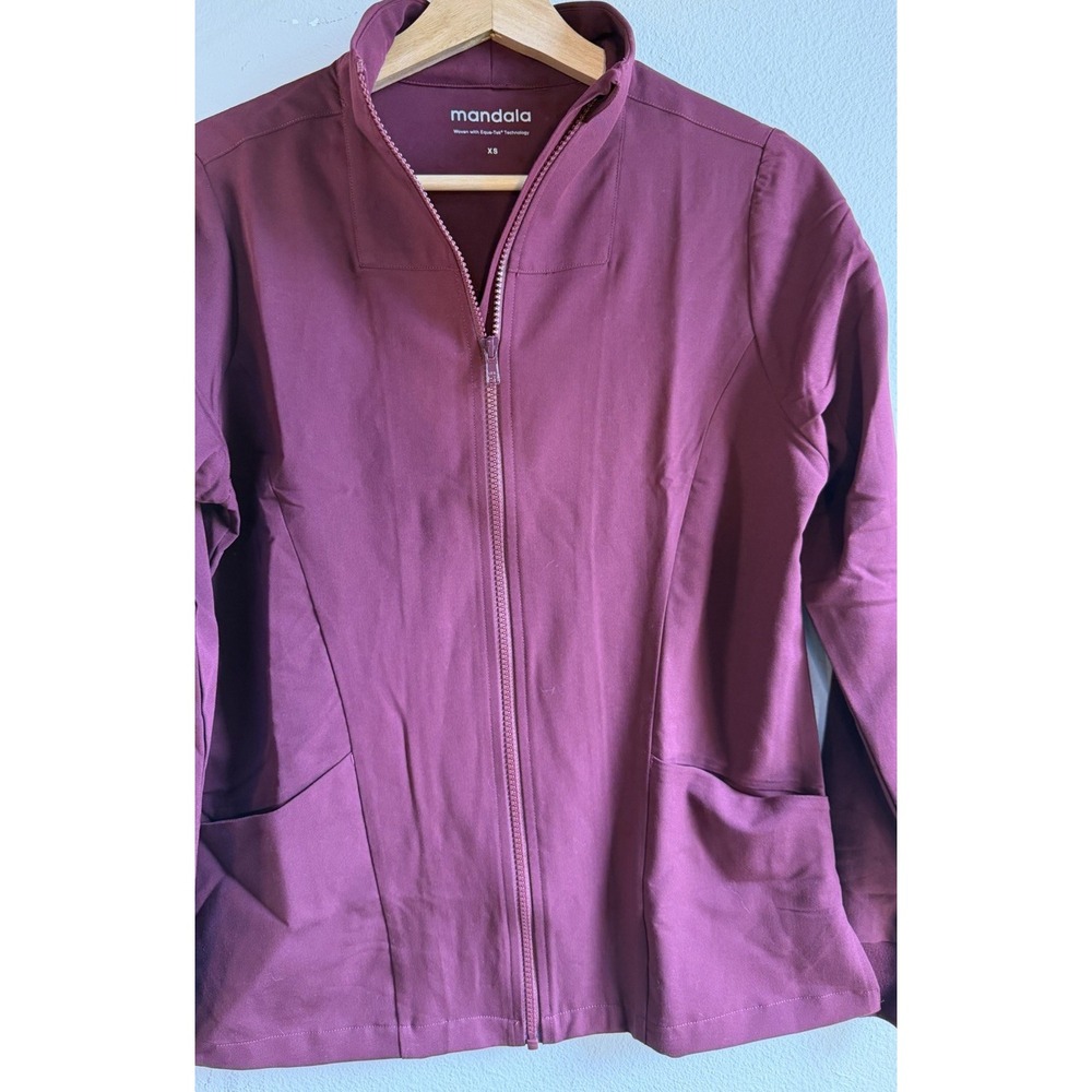 Mandala Women's Purple Full Zip Track Jacket Woven Equa-Tex Pockets XS